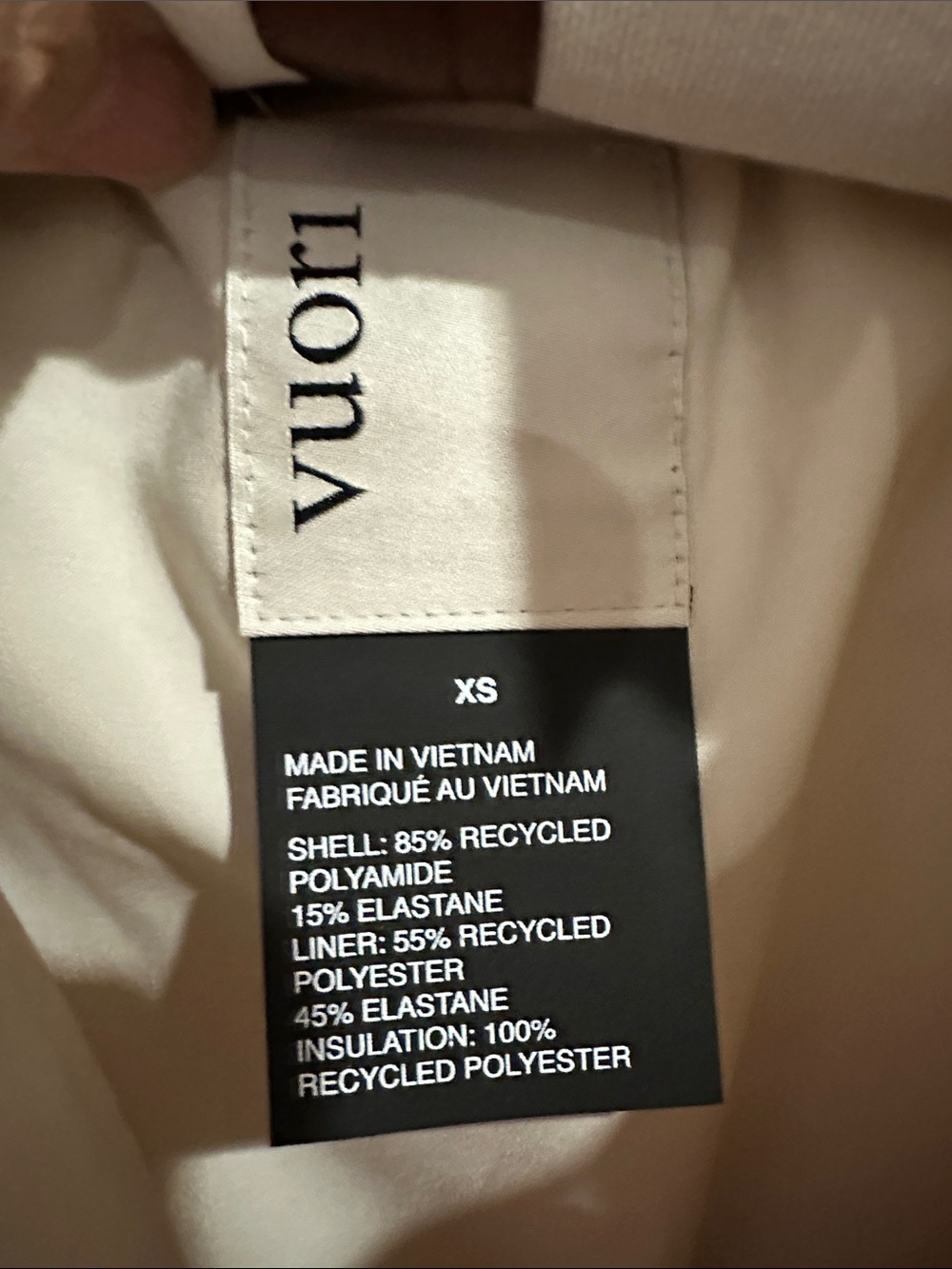 Vuori Cream Lightweight Quilted Puffer Jacket - Picture 2 of 4